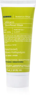 Korres Santorini Grape - Очищающая маска с активированным углем, 70 мл