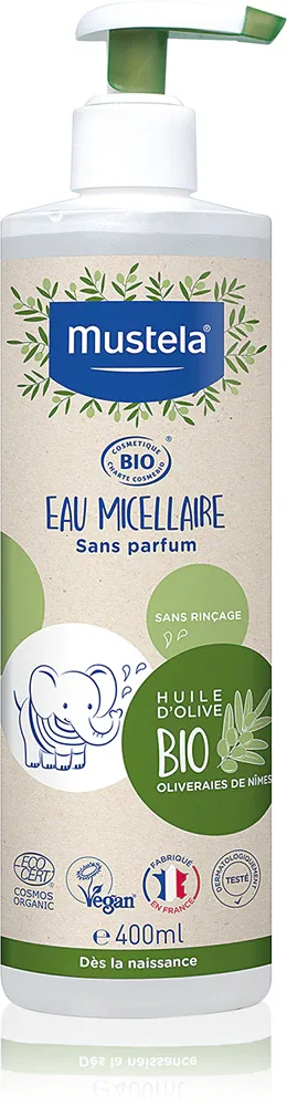 Mustela BIO - Мицеллярная вода для детей с рождения, 400 мл