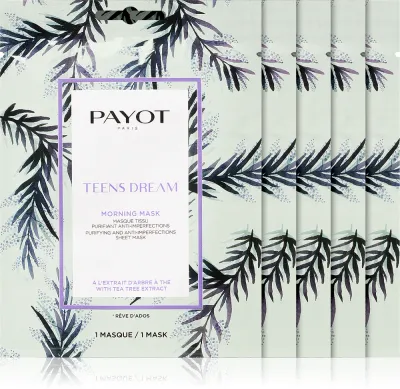 Payot Morning Mask Teens Dream - Маска с пленкой для лица, очищающая и освежающая, для жирной и комбинированной кожи, 5 шт