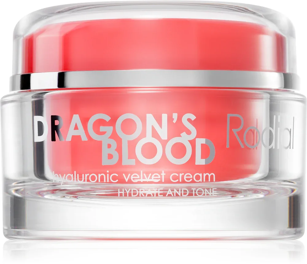 Rodial Dragon's Blood Velvet Cream - Крем для лица с гиалуроновой кислотой для сухой кожи, 50 мл