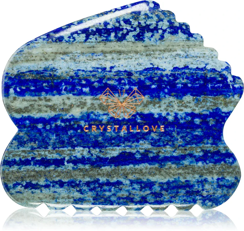 Crystallove Lapis Lazuli Contour Gua Sha - аксессуары для массажа, 1 шт