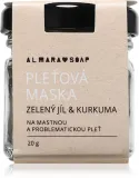 Маска для лица Almara Soap Face Green Clay Turmeric очищающая, с зелёной глиной и куркумой, для жирной кожи, 20 г — фото 1
