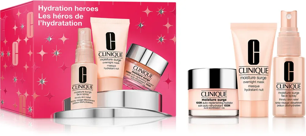 Clinique Holiday Hydration Heroes - Подарочный набор для осветления и увлажнения лица, 1 шт