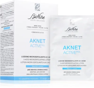 BioNike Aknet ACTIVEpeel - Крем для лица с эксфолирующими салфетками, 20 шт
