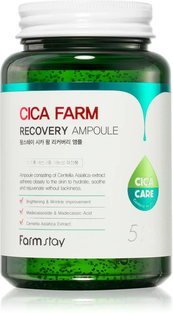 Сыворотка для лица Farmstay Cica Farm Recovery Ampoule восстанавливающая, для любого типа кожи, 250 мл