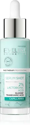 Eveline Cosmetics Serum Shot 2% Lactobionic Acid - Успокаивающая сыворотка против покраснений кожи, 30 мл