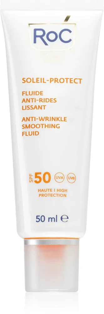 RoC Soleil Protect Anti Wrinkle Smoothing Fluid - Легкий защитный флюид против старения кожи SPF 50, 50 мл