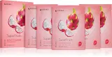KORIKA SuperFruits Dragon Fruit - Set of 5 Calming Face Sheet Masks - Набор масок для лица по сниженной цене с успокаивающим действием Драконий фрукт Dragon fruit, 5 шт — фото 1
