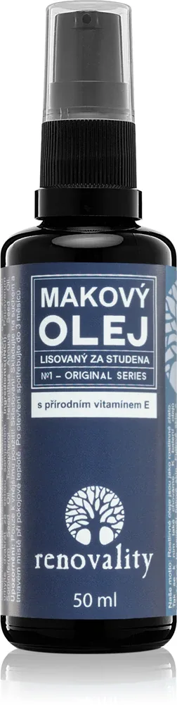 Renovality Original Series Olej makowy z naturalną witaminą E - Крем для лица для всех типов кожи, 50 мл