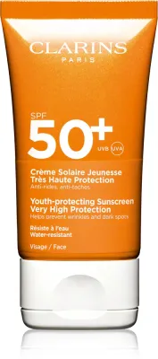 Clarins Sun Care Youth-Protecting Sunscreen - Солнцезащитный крем для лица SPF 50+, 50 мл
