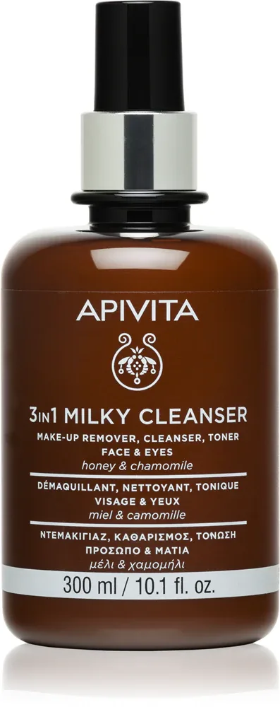 Apivita Cleansing Milk Face & Eyes - Молочко очищающее 3 в 1 для лица и области вокруг глаз