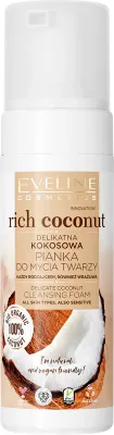 Пенка для умывания Eveline Cosmetics Rich Coconut с пробиотиками, для любого типа кожи, 150 мл
