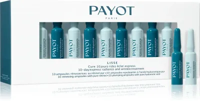 Payot Lisse Cure 10 Jours Rides Éclat Express - 10-дневный курс противоморщин с гиалуроновой кислотой и ретинолом для женщин, 20 мл