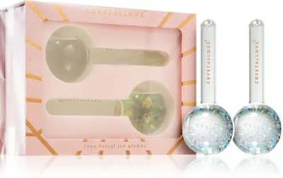 Шары для массажа лица Crystallove Cryo Cryolift Ice Globes Crystal стеклянные, охлаждающие, 2 шт
