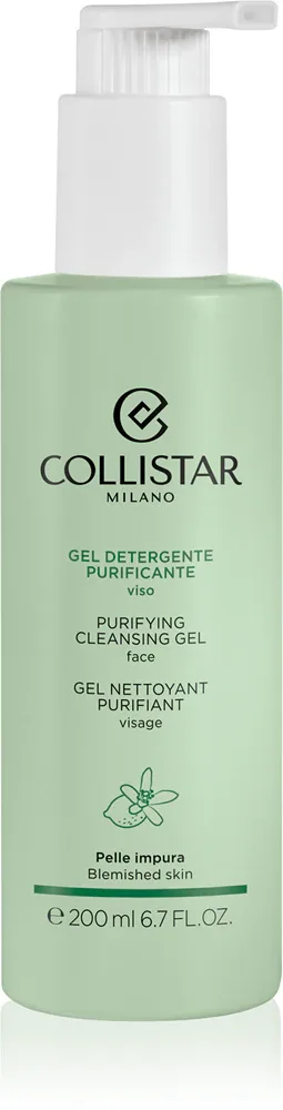 Collistar Cleansers Purifying Cleansing Gel - Деликатный гель для очищения кожи с повышенной склонностью к раздражениям, 200 мл