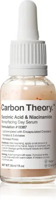 Carbon Theory Succinic Acid & Niacinamide - Сыворотка для лица для проблемной кожи, 30 мл