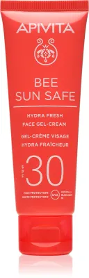 Apivita Bee Sun Safe Hydra Fresh Face Gel-Cream SPF30 - Увлажняющий крем-гель SPF 30, 50 мл