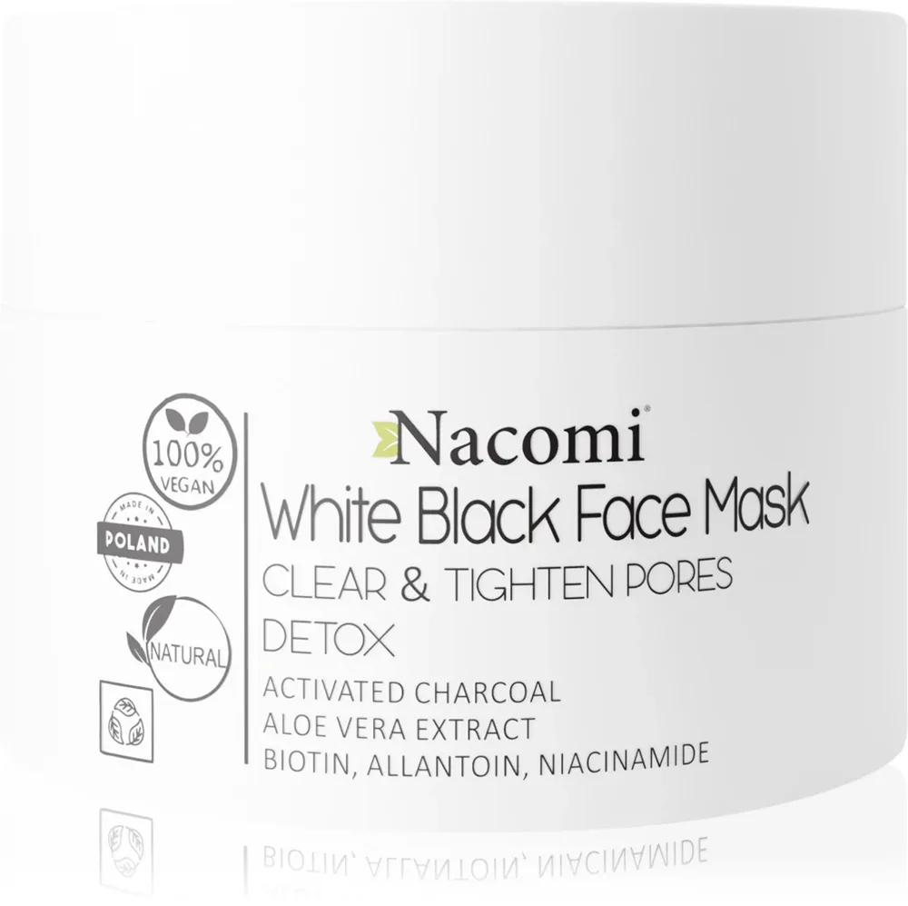Nacomi White & Black - Очищающая маска для лица, 50 мл