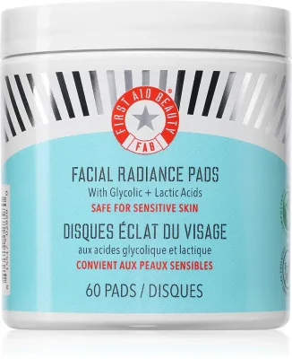 Пэды для лица First Aid Beauty Facial Radiance Pads отшелушивающие, с гликолевой и молочной кислотой, 60 шт, 60 шт