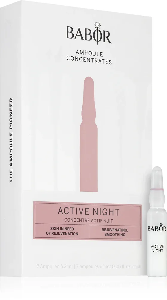 Сыворотка для лица ночная BABOR Ampoule Active Night, в ампулах, увлажняющая, 7 × 2 мл