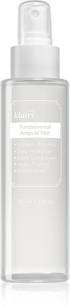 Klairs Fundamental Ampule Mist - Антиоксидантный увлажняющий спрей для лица, 125 мл
