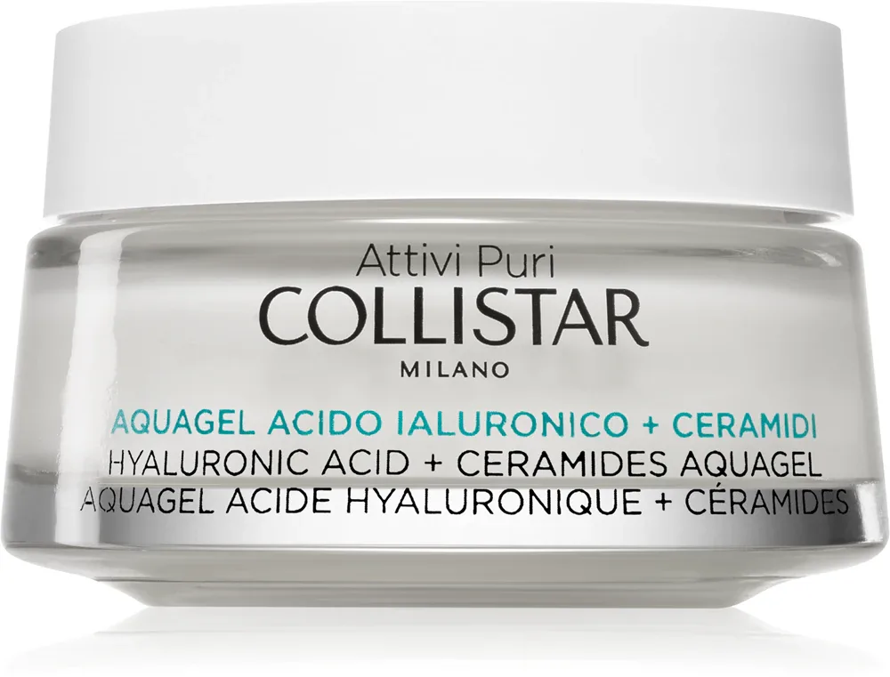Collistar Attivi Puri Hyaluronic Acid + Ceramides Aquagel - Увлажняющий крем-гель с осветляющим эффектом с гиалуроновой кислотой, 50 мл