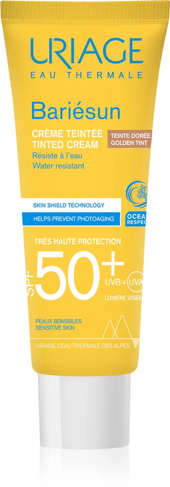 Uriage Bariesun Tinted Cream SPF 50+ - Защитный тонирующий крем для лица SPF 50+, 50 мл, оттенок Golden tint