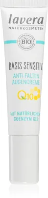 Lavera Basis Sensitiv Q10 - Крем для глаз от мешков и морщин с коэнзимом Q10, 15 мл
