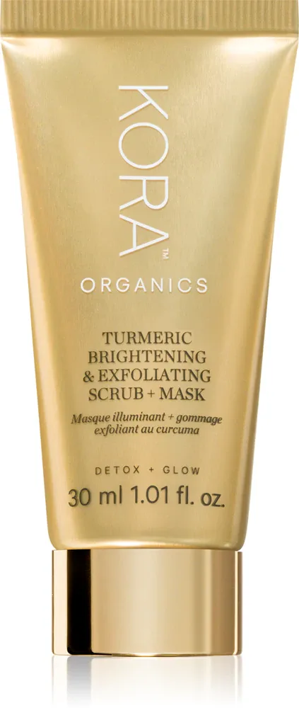 KORA Organics Turmeric Brightening & Exfoliating Scrub + Mask - Пилинг и маска, 30 мл