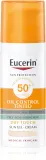 Eucerin Sun Oil Control Tinted - Крем-гель для загара SPF 50+, 50 мл, оттенок Light — фото 1