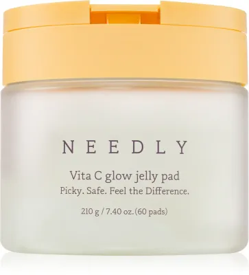 NEEDLY Vita C Glow Jelly Pad - Крем для лица с очищающим и осветляющим эффектом с витамином C, 60 шт