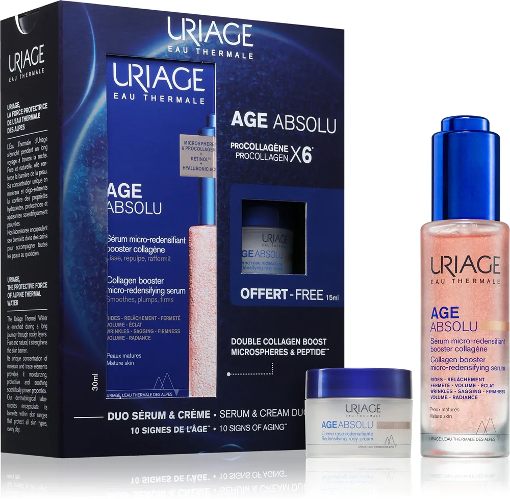 Uriage Age Absolu Serum & Cream Duo - Набор для ухода за кожей лица, 1 шт