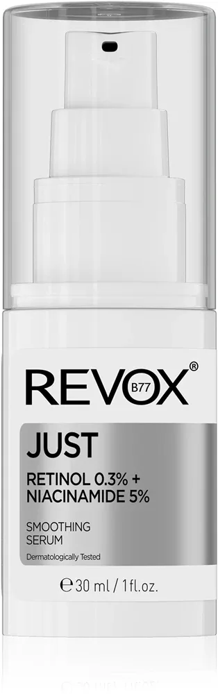 Revox B77 JUST Retinol 0.3% + Niacinamide 5% - Увлажняющий крем для лица, сглаживающий эмульсия против старения кожи, 30 мл