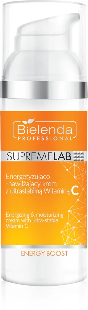 Bielenda Professional Supremelab Energy Boost - Энергетический увлажняющий крем с ультрастабильной витамином C, 50 мл