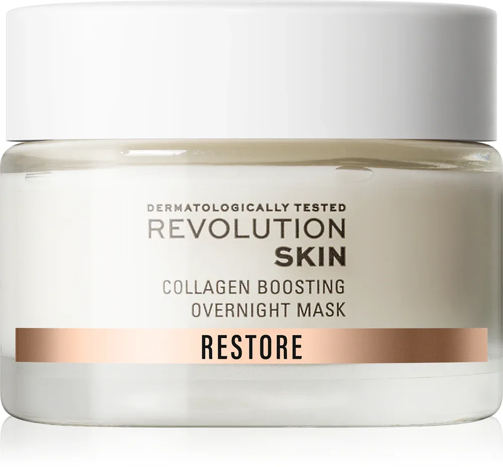 Revolution Skincare Restore Collagen Boosting - Регенерирующая кремовая маска для лица на ночь, способствующая производству коллагена, 50 мл