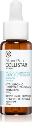 Collistar Attivi Puri Hyaluronic + Polyglutamic Acid Serum - Сыворотка лифтинг для лица с гиалуроновой кислотой, 30 мл