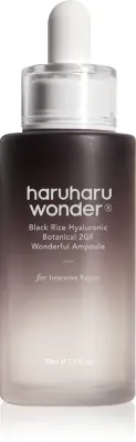 Haruharu Wonder Black Rice Hyaluronic Botanical 2GF Wonderful Ampoule - Успокаивающее увлажняющее антивозрастное сыворотка для лица, 30 мл