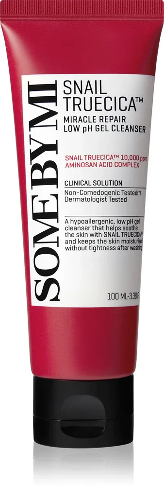 Some By Mi Snail Truecica Miracle Repair Low pH Cel Cleanser - Очищающий успокаивающий гель для жирной и проблемной кожи, 100 мл