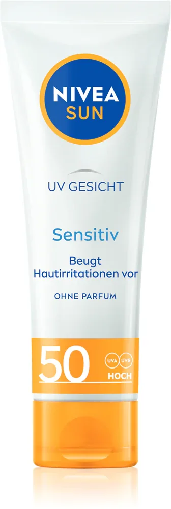 NIVEA SUN Sensitive - Защитный крем для лица для чувствительной кожи SPF 50, 50 мл