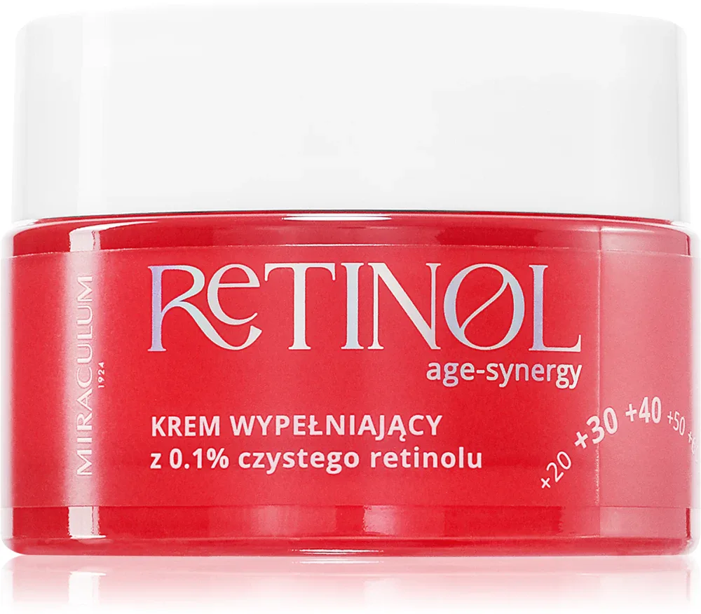 Miraculum AGE-SYNERGY RETINOL 0.1% - Активный ночной крем для лица с ретинолом, осветляющий пигментные пятна, 50 мл