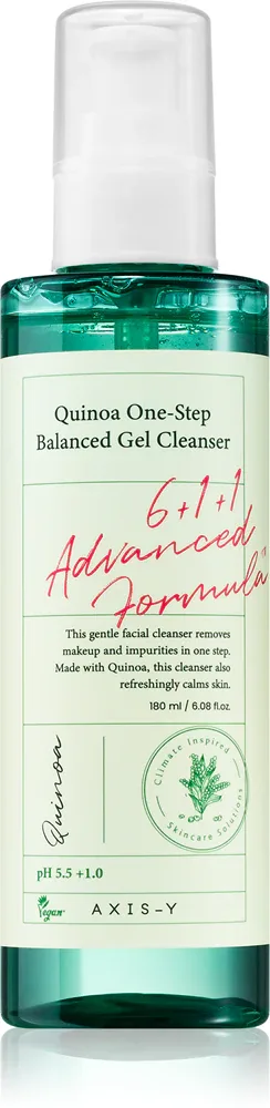 AXIS-Y 6+1+1 Advanced Formula Quinoa One-Step Balanced Gel Cleanser - Очищающий гель для демакияжа для чувствительной кожи, 180 мл