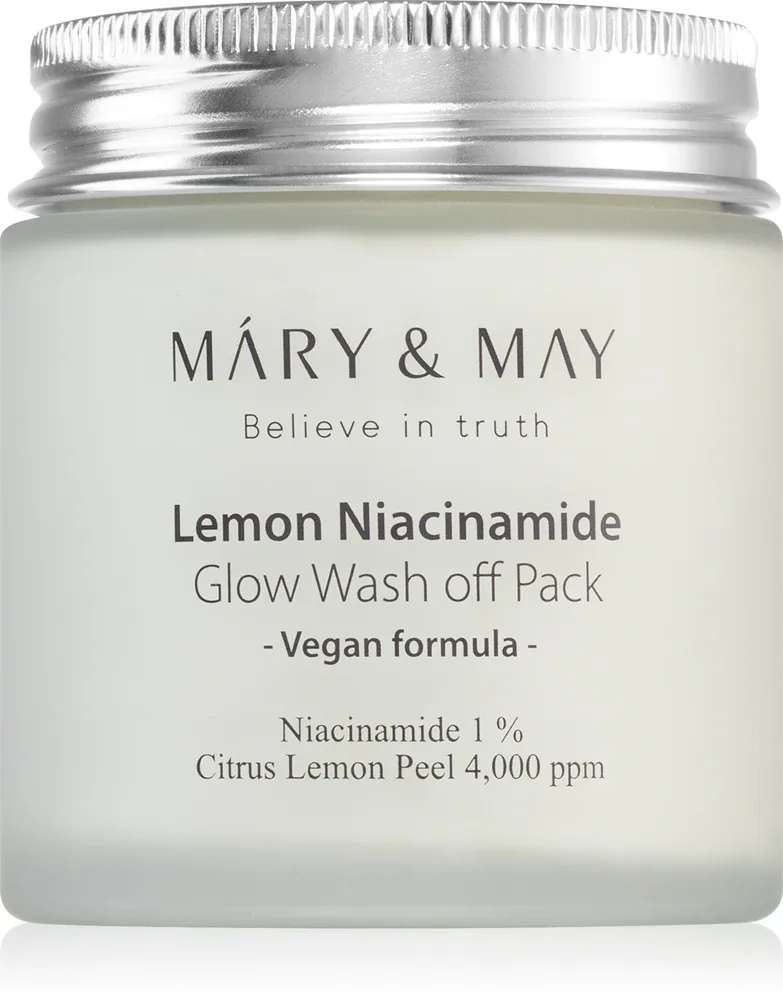 MARY & MAY Lemon Niacinamid - Увлажняющая и осветляющая маска для лица, 125 г