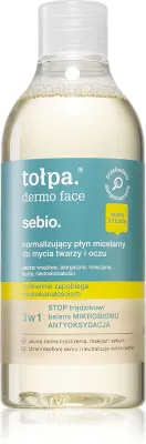 Tołpa Dermo Face Sebio - Мицеллярная вода 3 в 1 для проблемной кожи, 400 мл