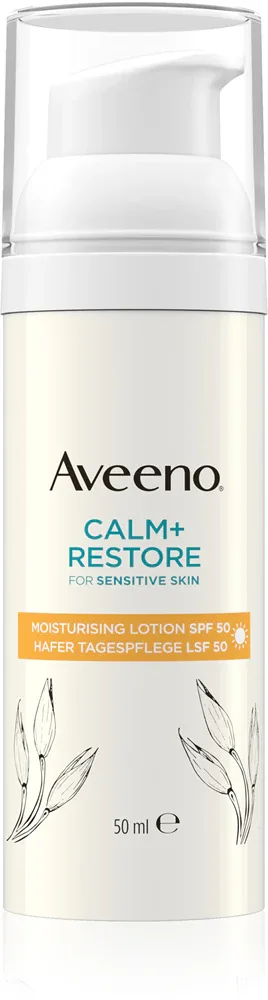 Aveeno Calm + Restore - Увлажняющее молочко для лица SPF 50, 50 мл