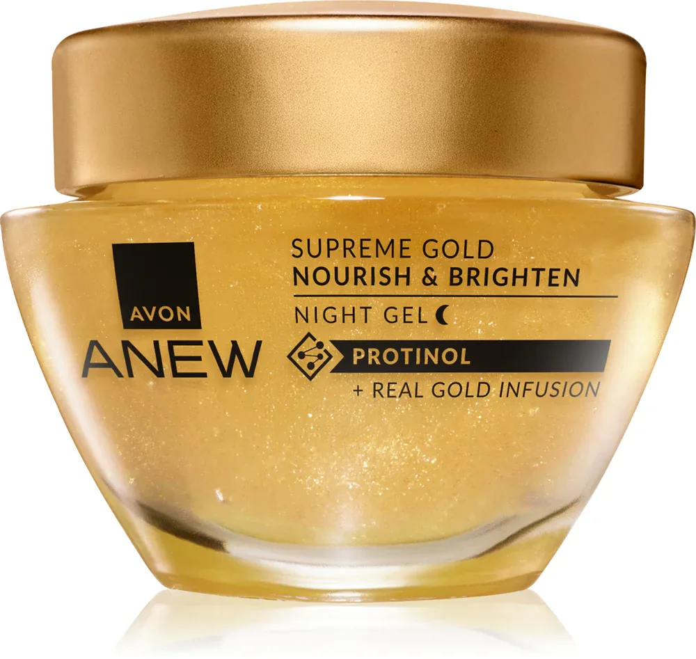 Avon Anew Skin Renewing Gold Emulsion - Увлажняющий крем против морщин на ночь, 50 мл