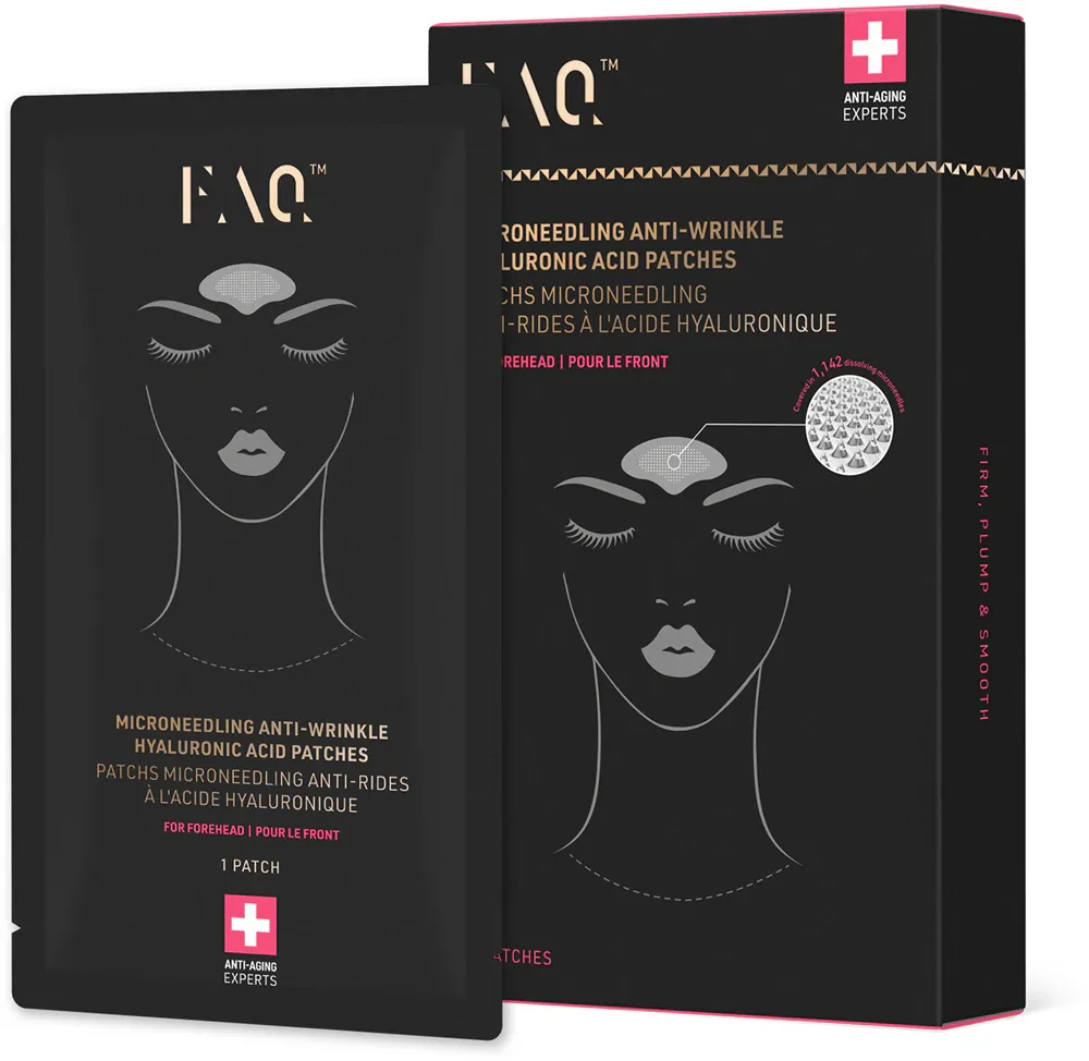 FOREO FAQ Microneedling Anti-Wrinkle - Крем для лица с гиалуроновой кислотой для лба, 3 шт