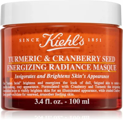 Kiehl's Turmeric & Cranberry Seed Energizing Radiance Mask - Маска для лица Turmeric Cranberry Seed Energizing Radiance с куркумой и семенами клюквы, для сияния кожи, 100 мл, 100 мл