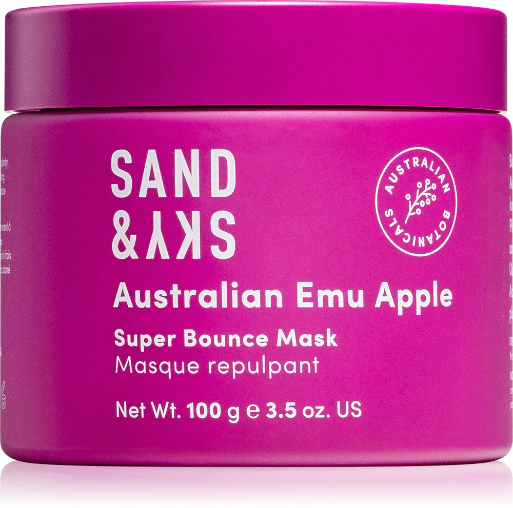 Sand & Sky Australian Emu Apple Super Bounce Mask - Увлажняющая и осветляющая маска для лица, 100 г