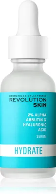 Revolution Skincare Hyaluronic Acid & 2% Alpha Arbutin - Розовое увлажняющее сыворотка для лица, 30 мл