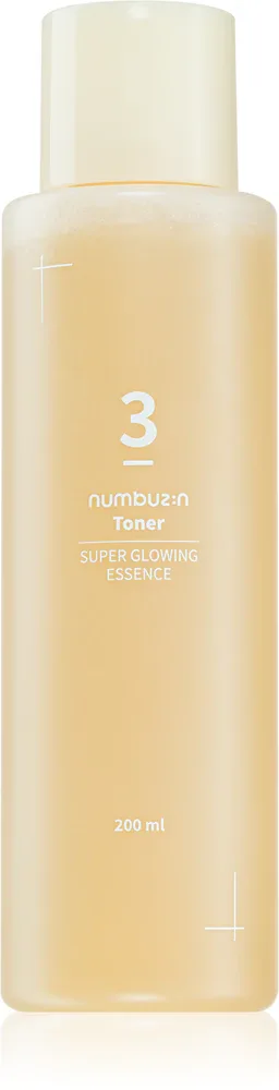 Numbuzin No. 3 Super Glowing Essence Toner - Тоник, восстанавливающий упругость кожи лица, осветляющий, 200 мл